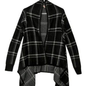 Merona Black Plaid Cardigan Sweater